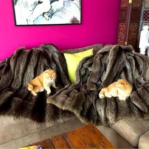 Gorgeous Vintage Racoon full length Fur coat